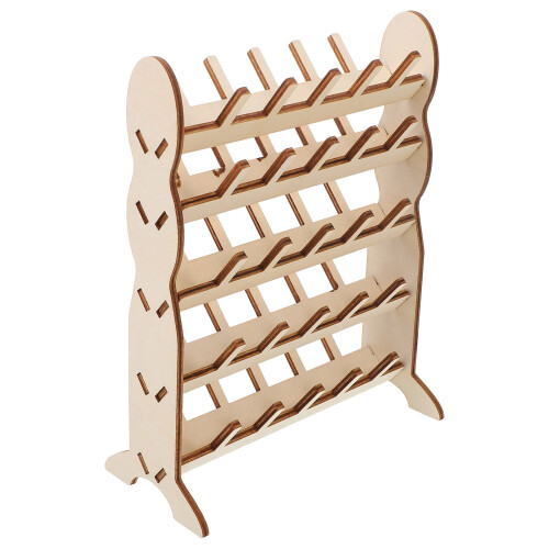 5Pièces Support À En Bois Beige Pour Projets DIY 2