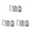 3Pièces Dents Argent Cuivre Design Hip Hop Confortable 4