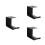 3Pièces Support Casque Noir Métal Robuste Pour Bureau Cybercafé 4
