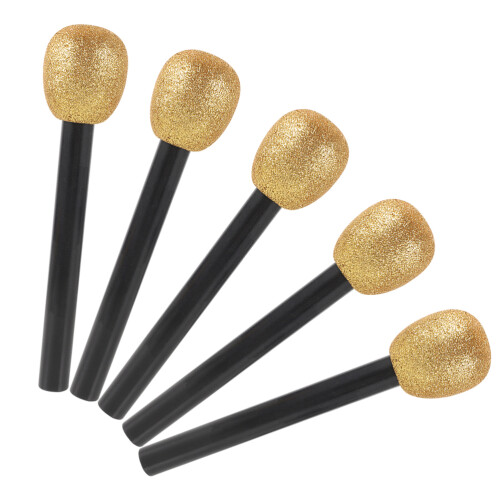 15Pièces Microphones Jouets Dorés Accessoires Pour 1