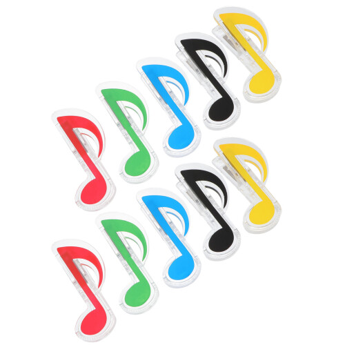 10Pièces Clips Notes De Musique ABS Multicolores Pour Partitions