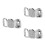 3Pièces Dents Argent Cuivre Design Hip Hop Confortable 9