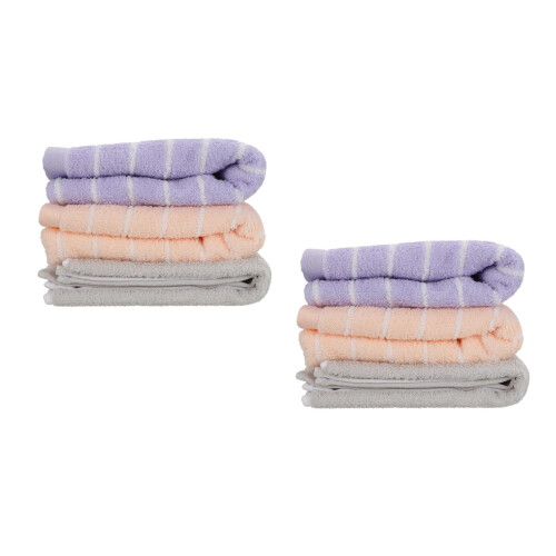 6Pièces Serviettes Épais En Coton Doux Pour Bain 2