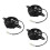 3Pièces Accessoires Refroidissement Atv Utv Plastique Noir 4