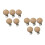 10Pièces Bois Rond Clips Bébé Beige Durable 6