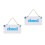 2Pièces Décoration Bois Bleu Ciel Ouvert Fermé Porte 4