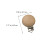 10Pièces Bois Rond Clips Bébé Beige Durable 10