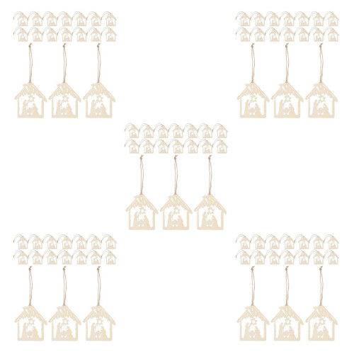 200St Kerstdecoratie Beige Nativity Scene Hangend 2