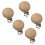 10Pièces Bois Rond Clips Bébé Beige Durable 2