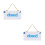 2Pièces Décoration Bois Bleu Ciel Ouvert Fermé Porte 7