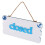 2Pièces Décoration Bois Bleu Ciel Ouvert Fermé Porte 2