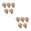 10Pièces Bois Rond Clips Bébé Beige Durable 3
