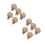 10Pièces Bois Rond Clips Bébé Beige Durable 9