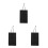 3Pièces Présentoir Percussion Feutré Noir Portable Suspendu 7