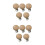 10Pièces Bois Rond Clips Bébé Beige Durable 8