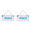 2Pièces Décoration Bois Bleu Ciel Ouvert Fermé Porte 5