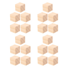 40Pièces Cubes Bois Beige Pour Scrapbooking Construction DIY