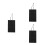 3Pièces Présentoir Percussion Feutré Noir Portable Suspendu 5