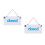 2Pièces Décoration Bois Bleu Ciel Ouvert Fermé Porte 6