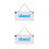 2Pièces Décoration Bois Bleu Ciel Ouvert Fermé Porte 9