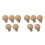 10Pièces Bois Rond Clips Bébé Beige Durable 7