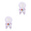 2St Wit Astronaut Voor Fijn Polyester Decoratief 7