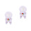 2St Wit Astronaut Voor Fijn Polyester Decoratief 3