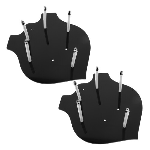 6Pièces Rack Mural Noir En Acier Pour Rangement Épée Objets Décor