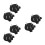 6Pièces Rack Mural Noir En Acier Pour Rangement Épée Objets Décor 4