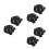 6Pièces Rack Mural Noir En Acier Pour Rangement Épée Objets Décor 6