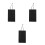 3Pièces Présentoir Percussion Feutré Noir Portable Suspendu 8