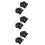 6Pièces Rack Mural Noir En Acier Pour Rangement Épée Objets Décor 8