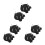 6Pièces Rack Mural Noir En Acier Pour Rangement Épée Objets Décor 10