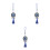 3Pièces Amulettes Protection Œil Bleu Décor Intérieur 8