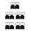 10Pièces Palette Compacte Pliable Noire Multi- ABS 5