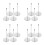 16Pièces Porte-Notes Argenté Fixation Flexible Pour Restaurant 6