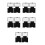 10Pièces Palette Compacte Pliable Noire Multi- ABS 10