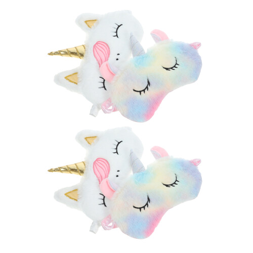 20Pièces Masques De Licorne Doux En Polyester Couleur Assortie 1