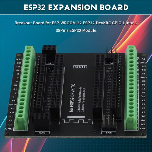 ESP32 Expanding Board Breakout Board for ESP-WROOM-32 ESP32-DevKitC GPIO 1 Into 3 38Pins ESP32 Module 1