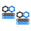 40St Elastische Microfoonringen Set Hexagonale Antislip Beschermhoezen 4