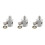 3Pièces Connecteur Pression Huile Aluminium Auto Durable Multicouleur 6