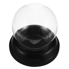 4St Transparante Glazen Sneeuwbollen DIY Kit Zwart Decoratief Setje
