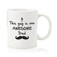 Father'S Day Gift Temperature-Sensitive Color-Changing Mug Ceramic Coffee Mug Dad Beard Water Mug