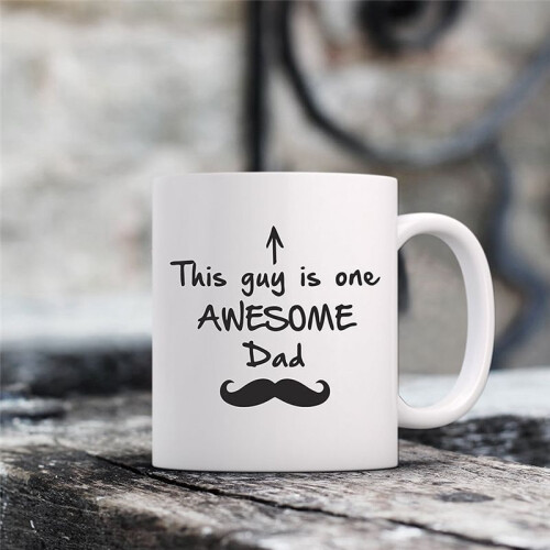 Father'S Day Gift Temperature-Sensitive Color-Changing Mug Ceramic Coffee Mug Dad Beard Water Mug 2