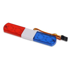 Flitsalarmlamp LED-Politieauto Helder Licht voor 1/10 RC D12 HSP, Traxs Axiale Auto-Upgradeonderdelen, 115 Mm, Rood en Blauw