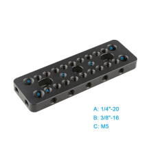 Cheese Plate Top Plate Camera Easy Plate Baseplate with 1/4 Screw for Blackmagic Cinema Camera BMCC DSLR Camera Cage