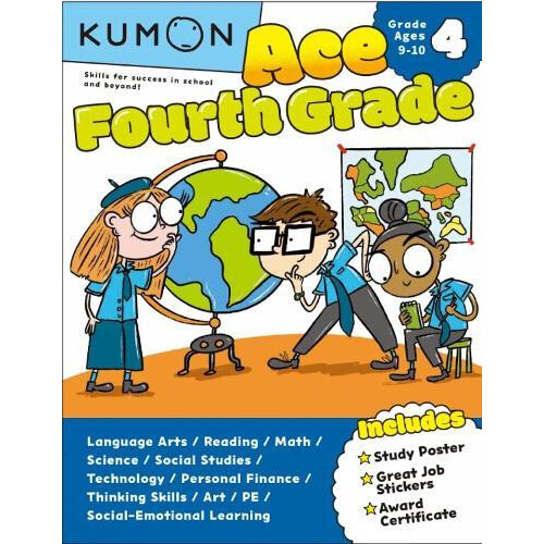 Kumon Ace Fourth Grade Paperback Book