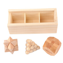 1Ensemble Jouet Éducatif Pyramide En Bois Durable Puzzle Mental
