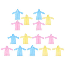 15Pièces Poncho Jetable Pe Portable Coloré Pour Adulte
