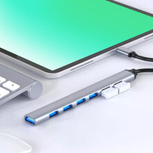 Hub USB-C 7-en-1 de aleación de aluminio USB 3.0, 11 cm